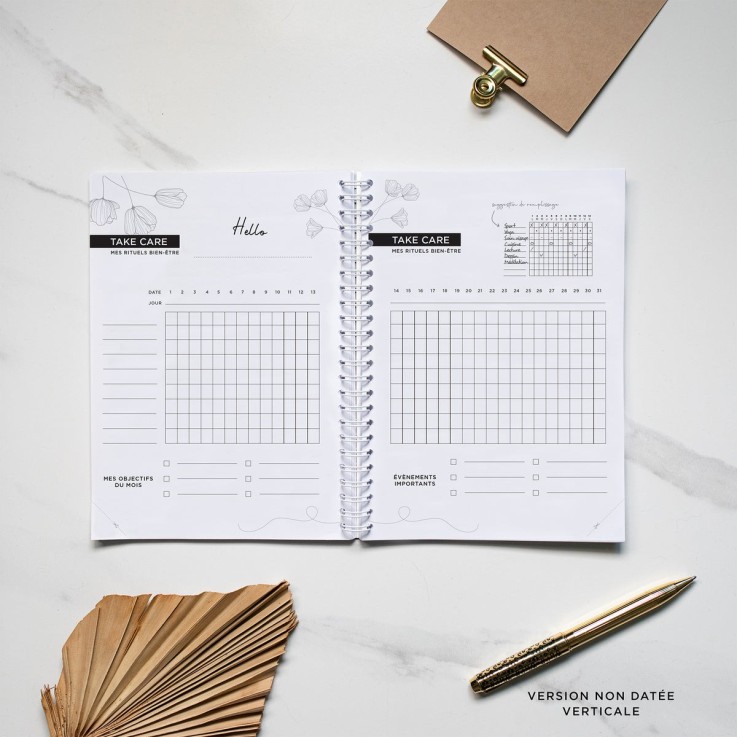 Agenda Semainier Pocket Non Daté Blue