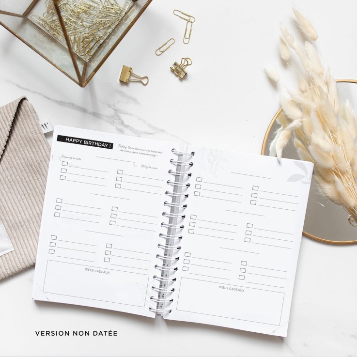 Agenda Journalier Non Daté Reverie