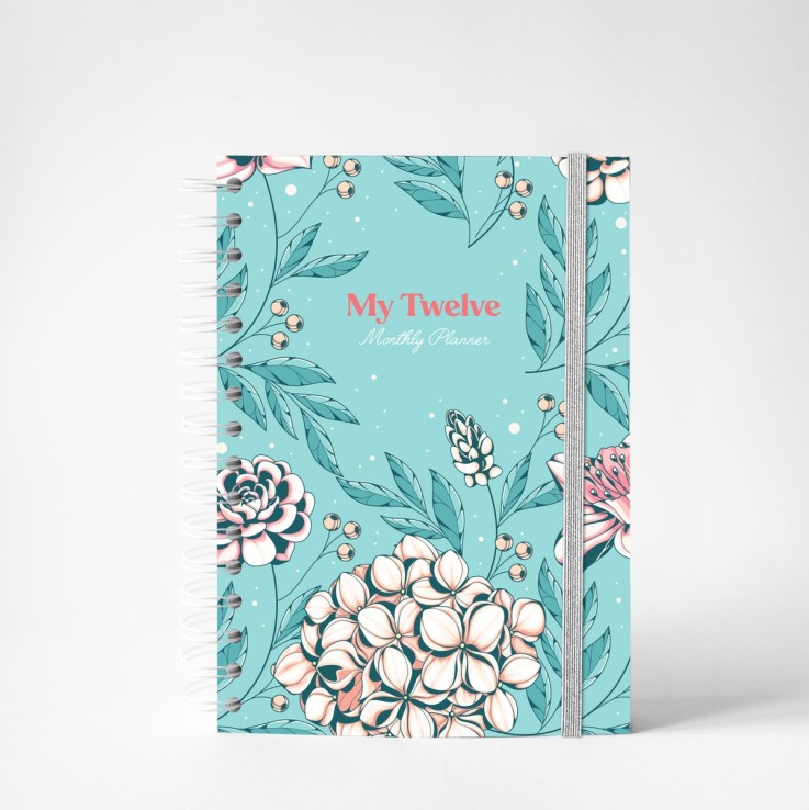 Agenda Mensuel Non Daté Aqua