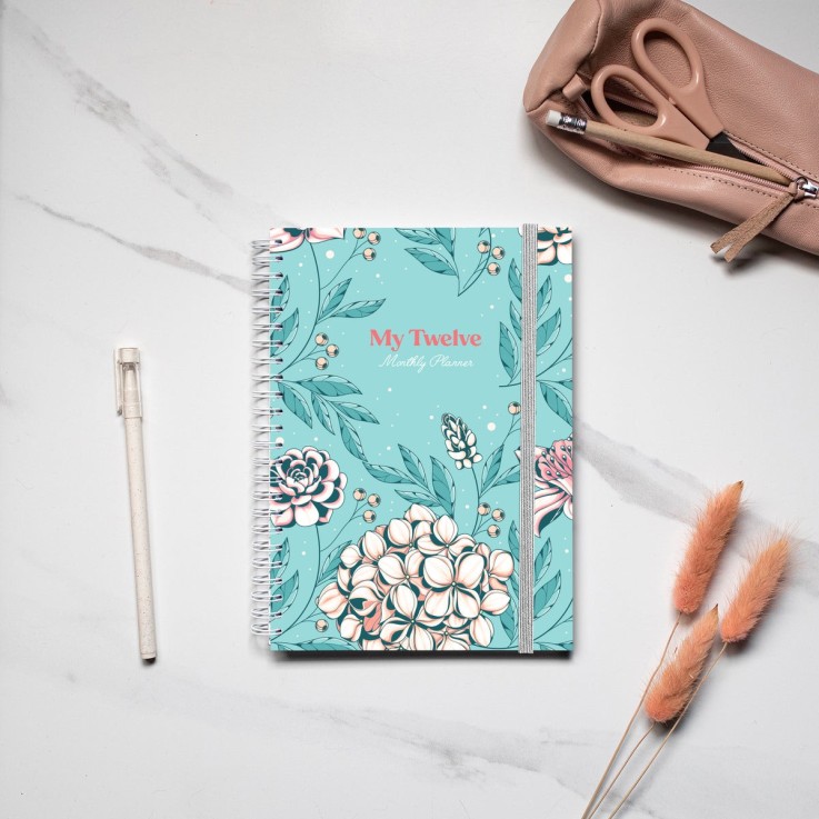 Agenda Mensuel Non Daté Aqua