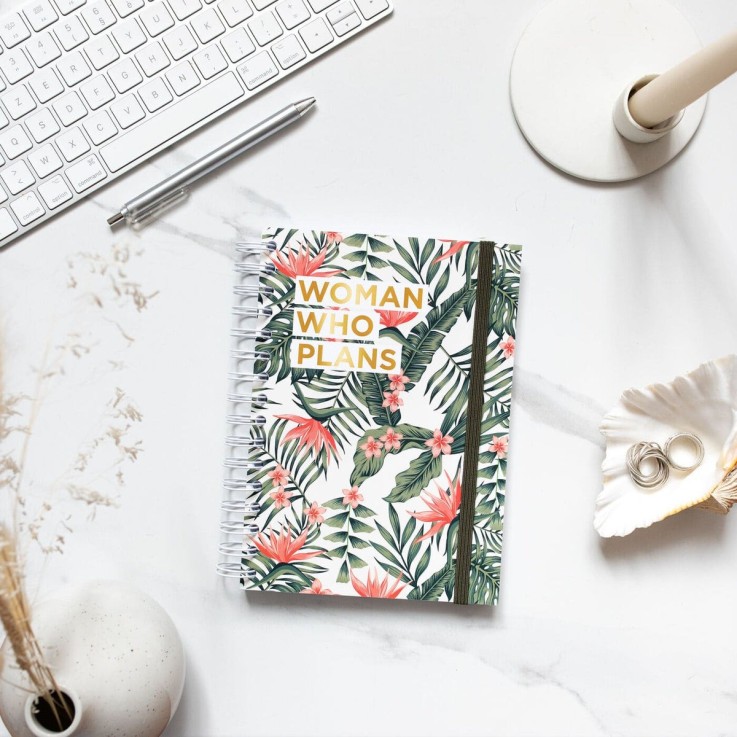 Agenda Semainier Non Daté Pink Tropic
