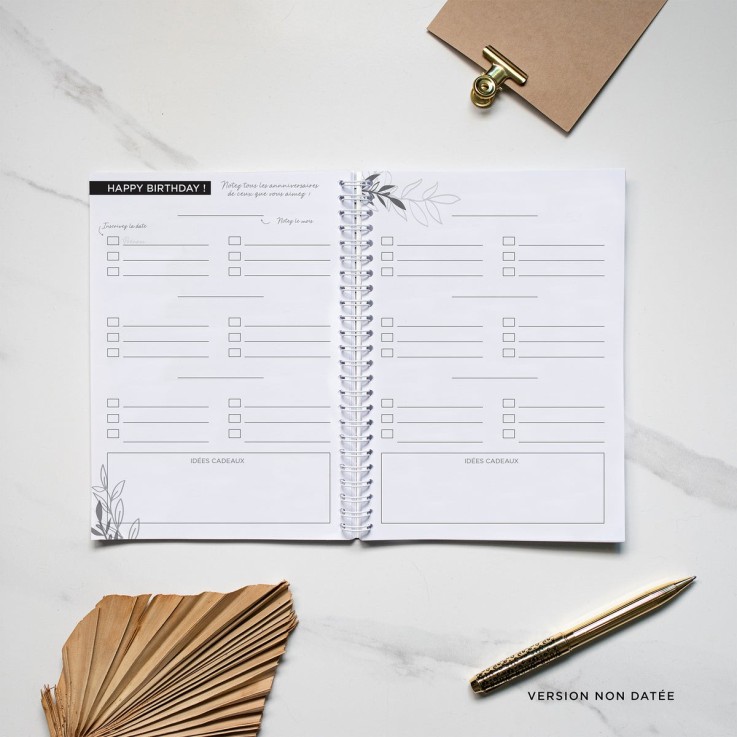 Agenda Mensuel Non Daté Japanese