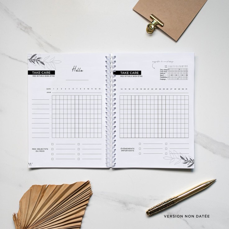 Agenda Mensuel Non Daté Japanese