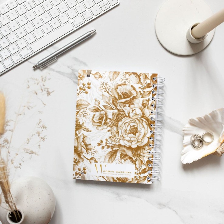 Agenda Semainier Non Daté Pivoines Gold