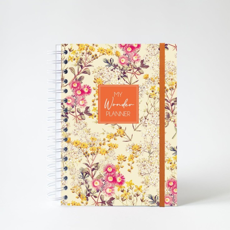 Agenda Semainier Septembre 2025 - Août 2026 Yellow Bloom