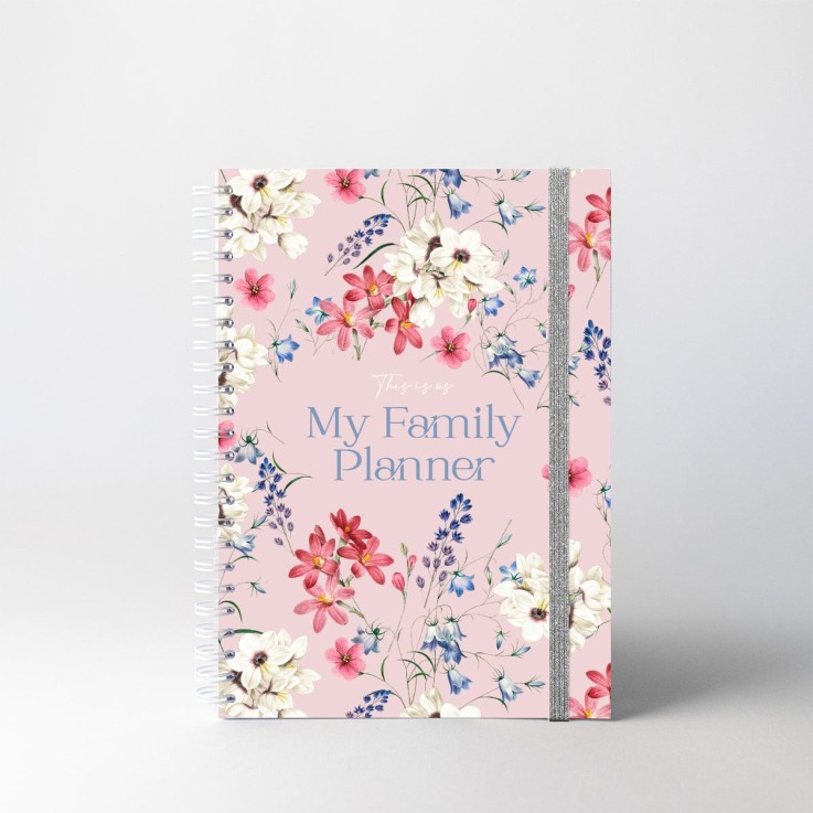 Agenda Familial Septembre 2025 - Août 2026 Pinky Blossom