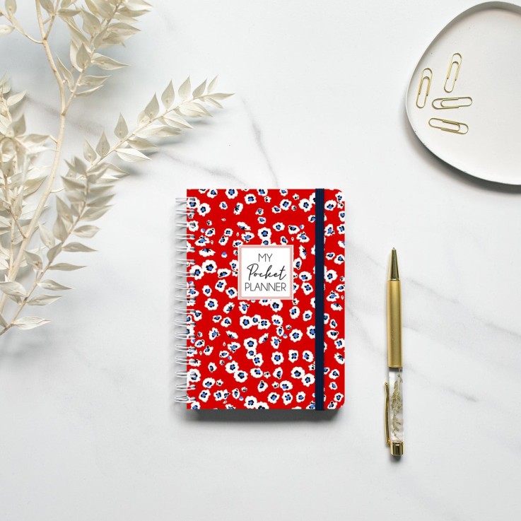 Agenda Semainier Pocket Septembre 2025 - Août 2026 Red Code