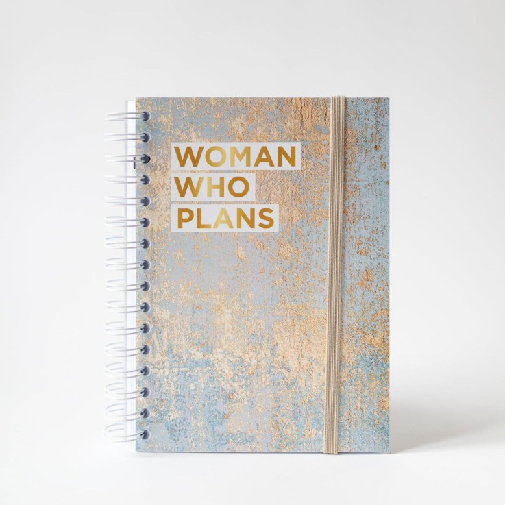 Agenda Semainier Non Daté Marbre Gold