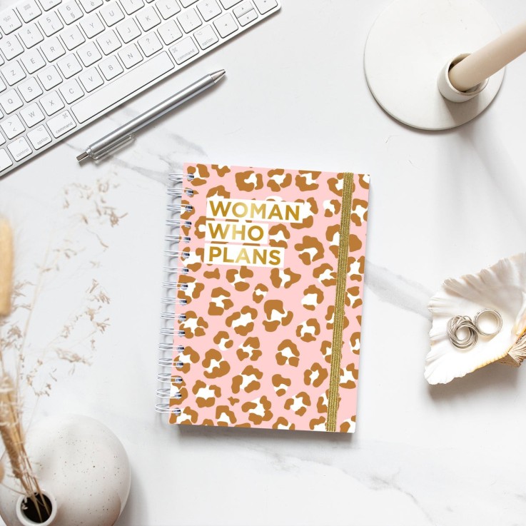 Agenda Semainier Non Daté Pink Leopard