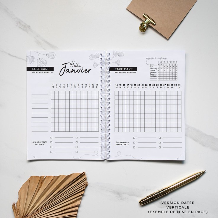 Agenda Semainier Non Daté Souvenir