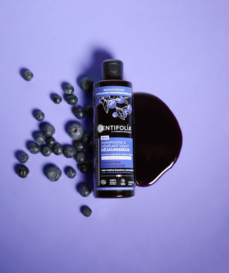 Shampoing et démêlant violet déjaunisseur Bio
