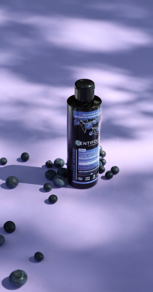 Shampoing et démêlant violet déjaunisseur Bio