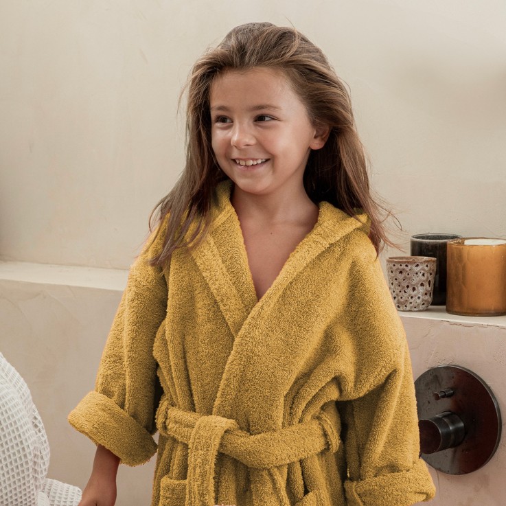 Peignoir à capuche enfant Douceur Nature Coton Bio