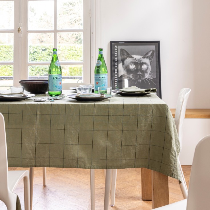 Nappe Tissage Graphique Lin