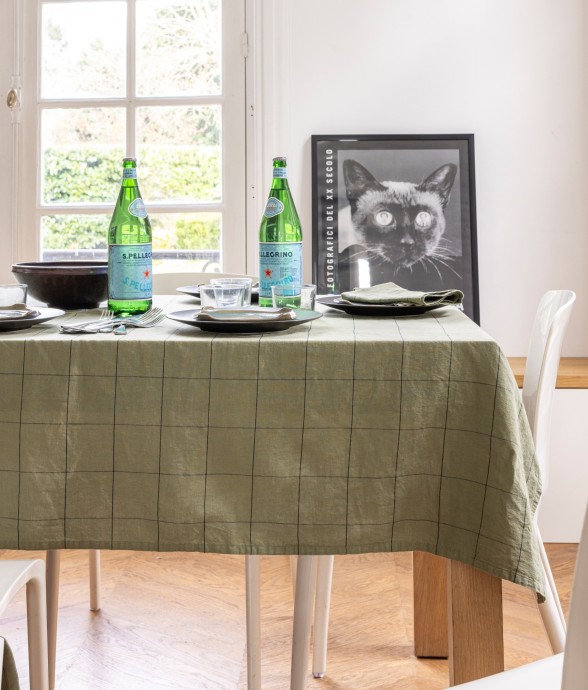 Nappe Tissage Graphique Lin