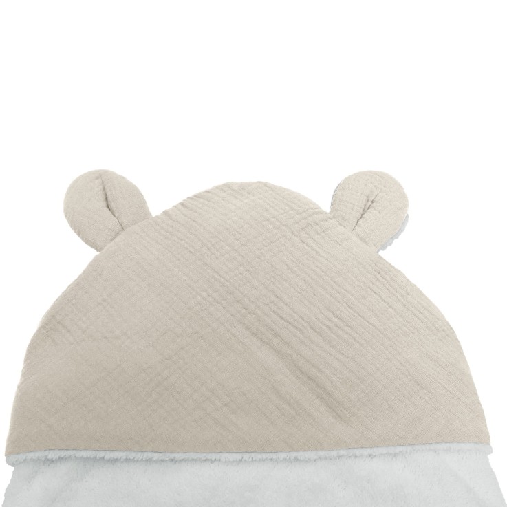 Cape de bain bébé Tendresse Gaufrée en gaze de Coton