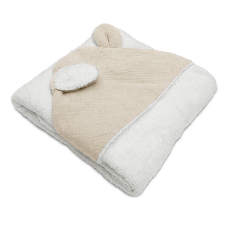 Cape de bain bébé Tendresse Gaufrée en gaze de Coton