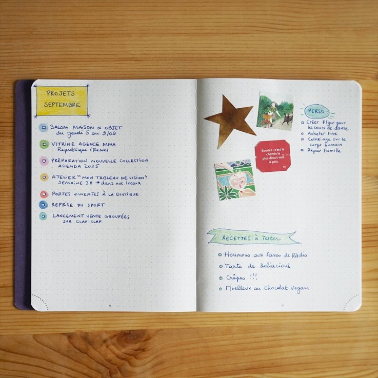 Notebook Souple - pages pointillées - 150 x 210 mm