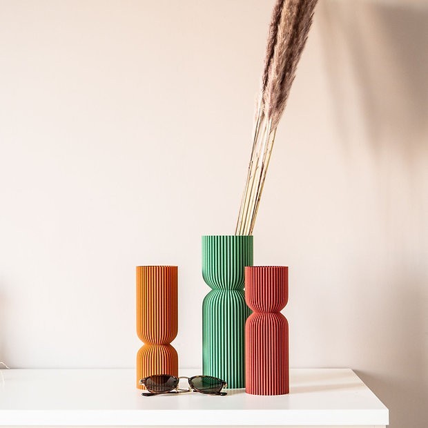 Vase pour fleurs séchées Diabolo Matière recyclée