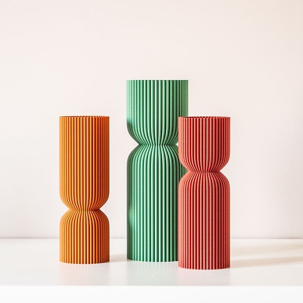 Vase pour fleurs séchées Diabolo Matière recyclée