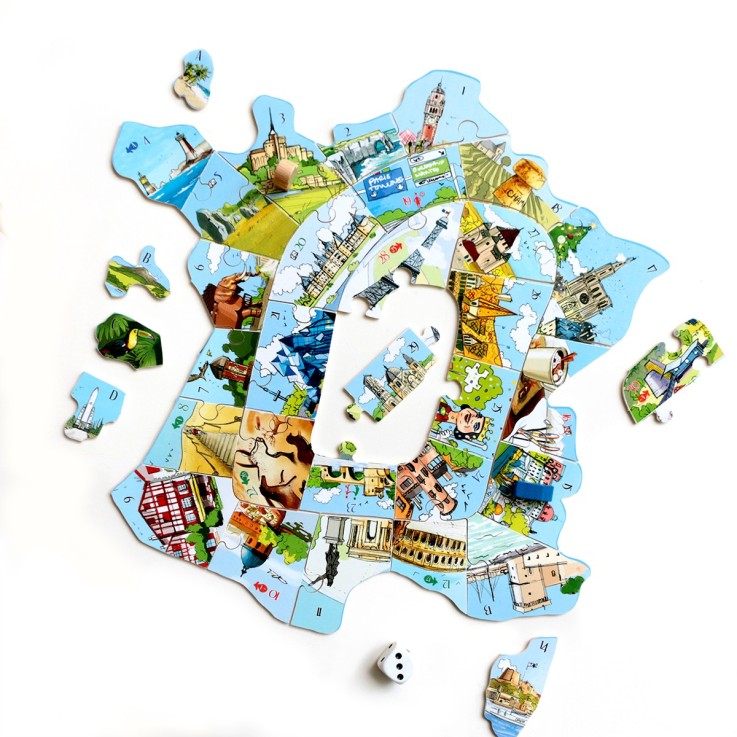 Puzzle en bois 36 pièces France Escapade