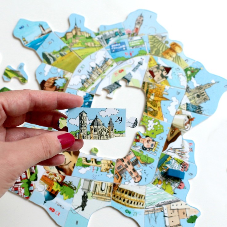Puzzle en bois 36 pièces France Escapade