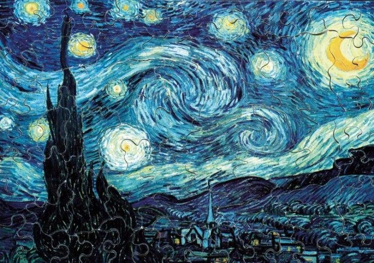 Puzzle en bois 80 pièces nuit étoilée