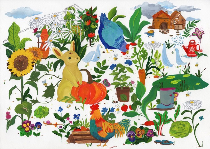 Puzzle en bois 50 pièces Le jardin Potager