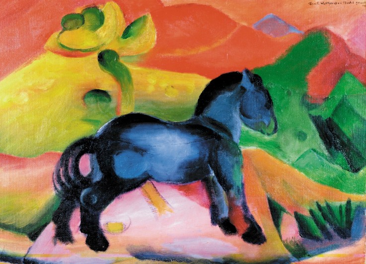 Puzzle en bois 12 pièces Cheval Bleu