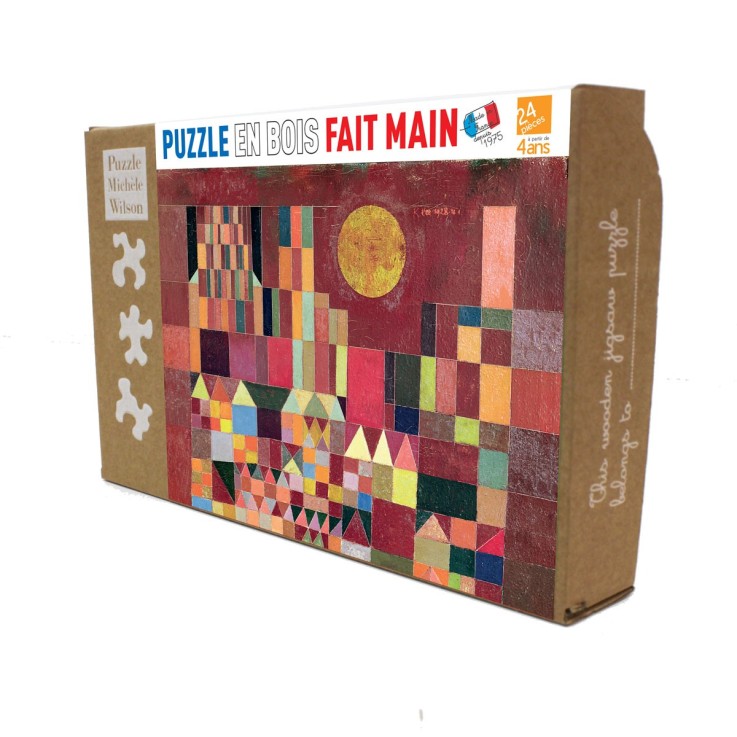 Puzzle en bois 24 pièces Château et soleil