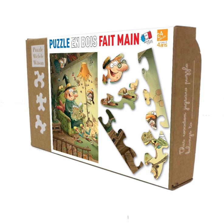 Puzzle en bois 24 pièces Grobine et Monstrocalm
