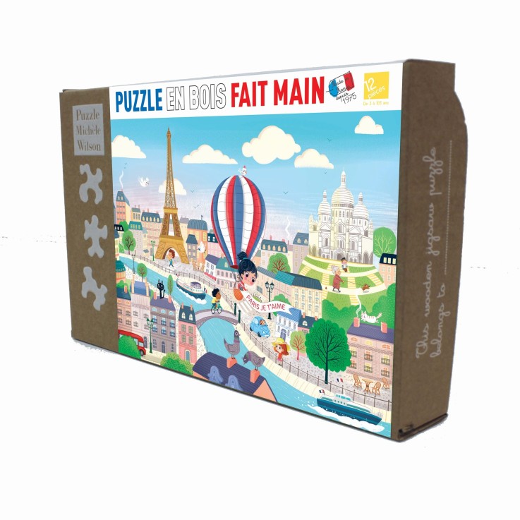 Puzzle en bois 12 pièces Vue de Paris