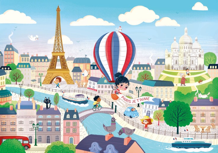 Puzzle en bois 12 pièces Vue de Paris