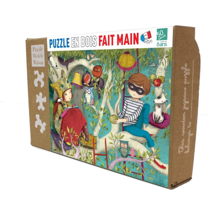 Puzzle en bois 50 pièces la lecture