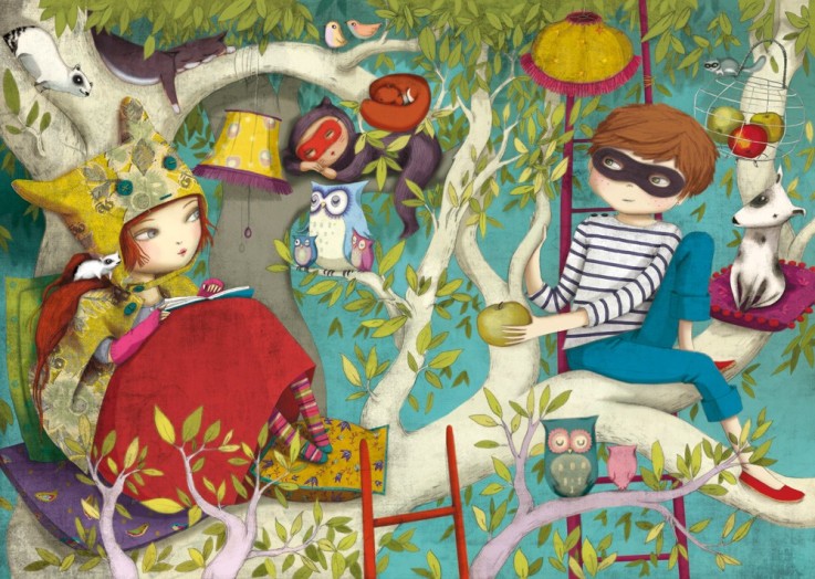 Puzzle en bois 50 pièces la lecture