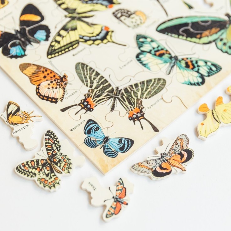 Puzzle en bois 100 pièces Papillons