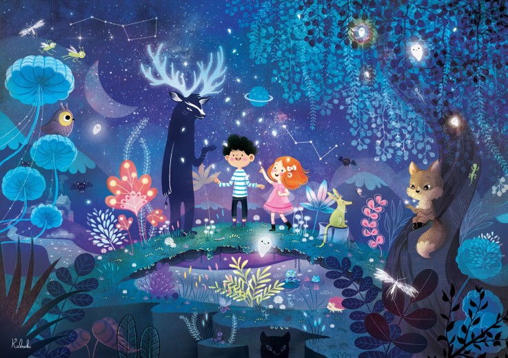 Puzzle en bois 50 pièces Escapade nocturne