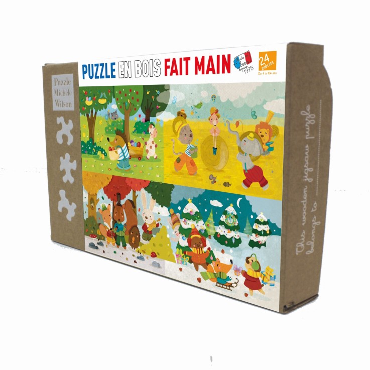 Puzzle en bois 24 pièces Les saisons
