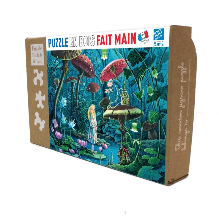 Puzzle en bois 100 pièces Alice au pys des Merveilles