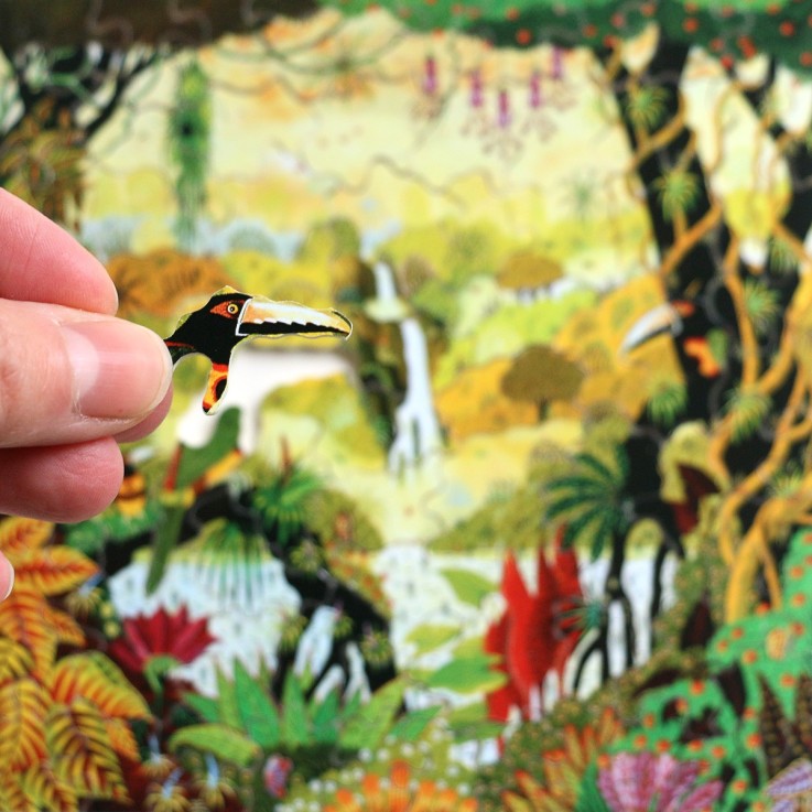 Puzzle en bois 80 Toucans à la cascade