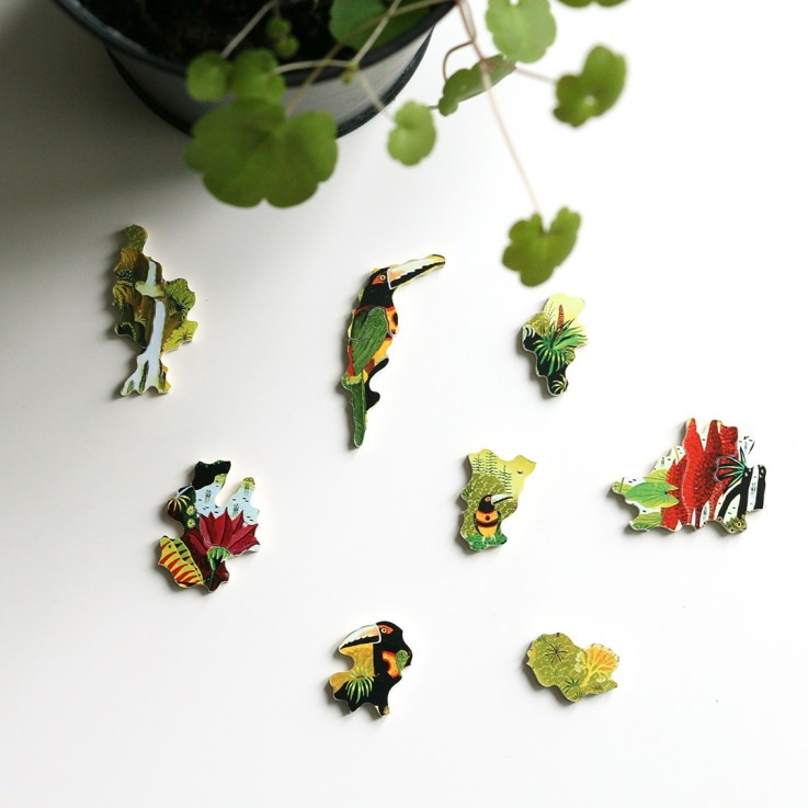 Puzzle en bois 80 Toucans à la cascade
