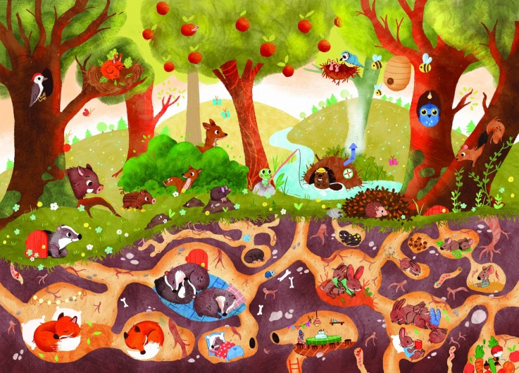 Puzzle en bois 24 pièces Terriers