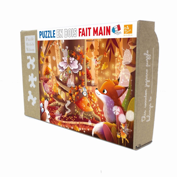 Puzzle en bois 24 pièces Maison des fées