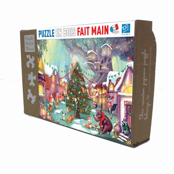 Puzzle en bois 100 pièces Veille de Noël