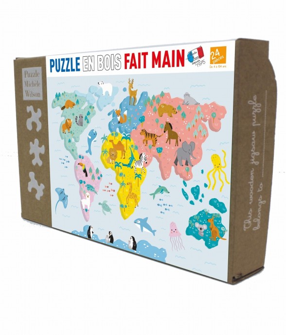 Puzzle en bois 24 pièces...