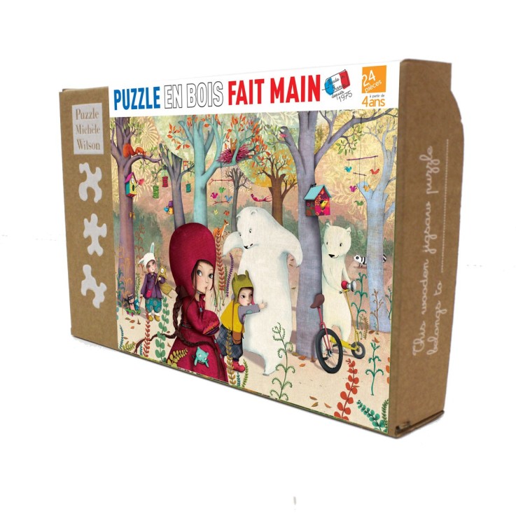 Puzzle en bois 24 pièces Rencontre en forêt