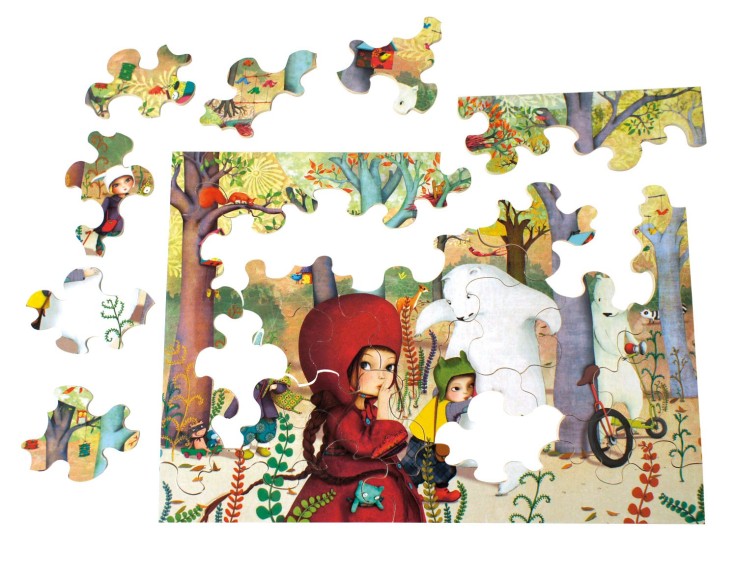 Puzzle en bois 24 pièces Rencontre en forêt