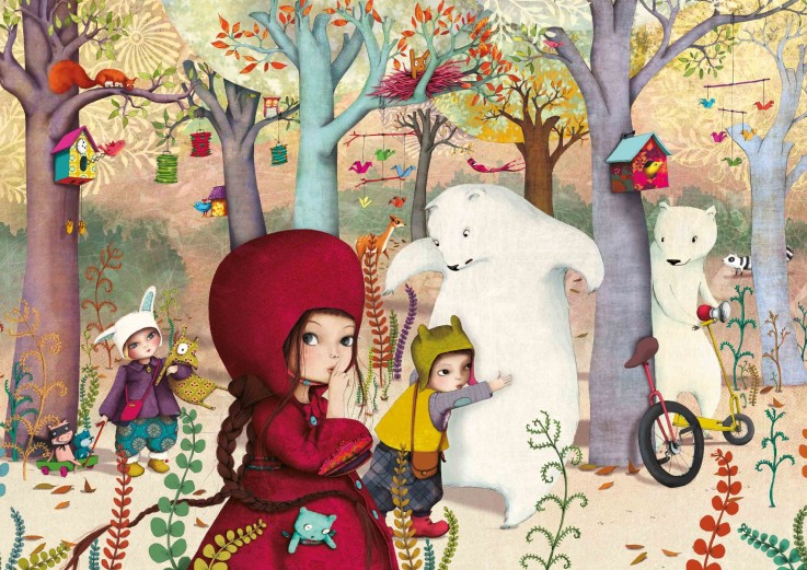 Puzzle en bois 24 pièces Rencontre en forêt