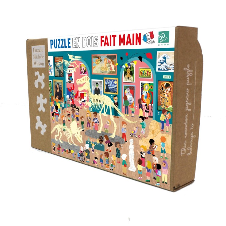 Puzzle en bois 50 pièces visite au musée