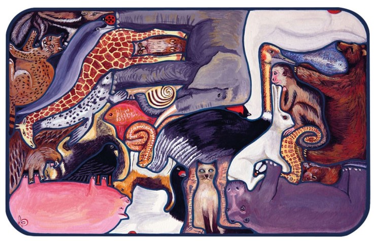 Puzzle en bois 24 pièces Animaux en folie